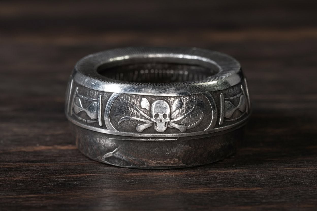 Engraved band, handmade by Proud Designs Jewelry